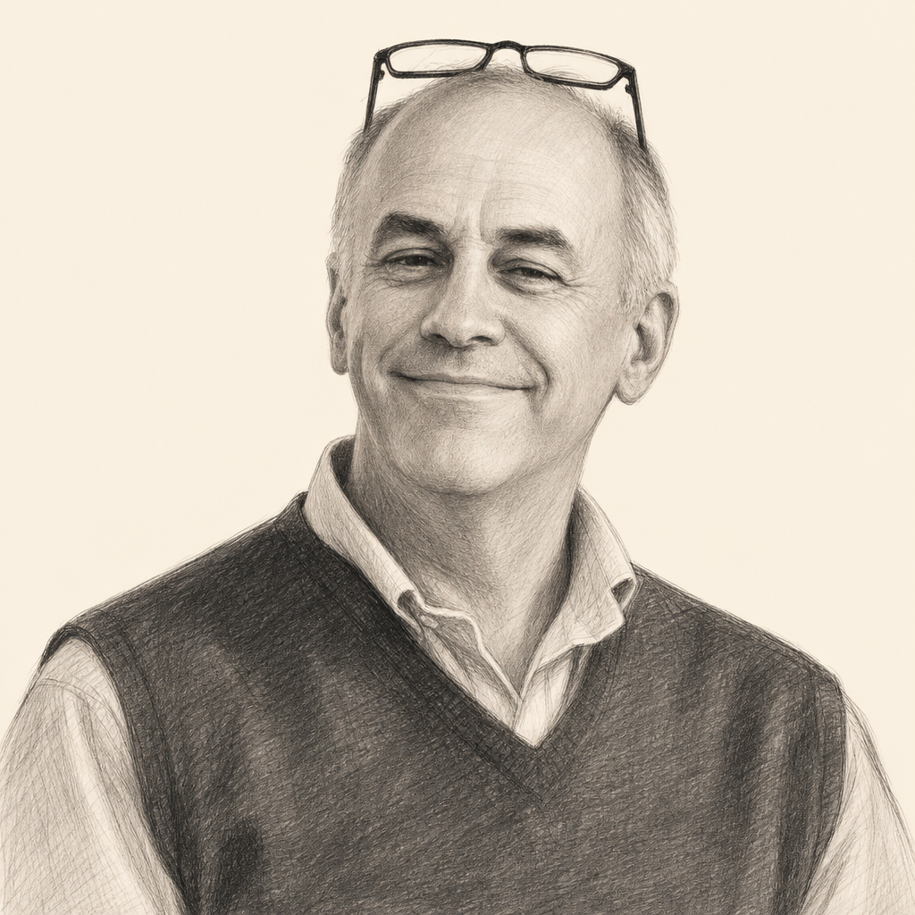 Charcoal portrait of Daniel Chambliss