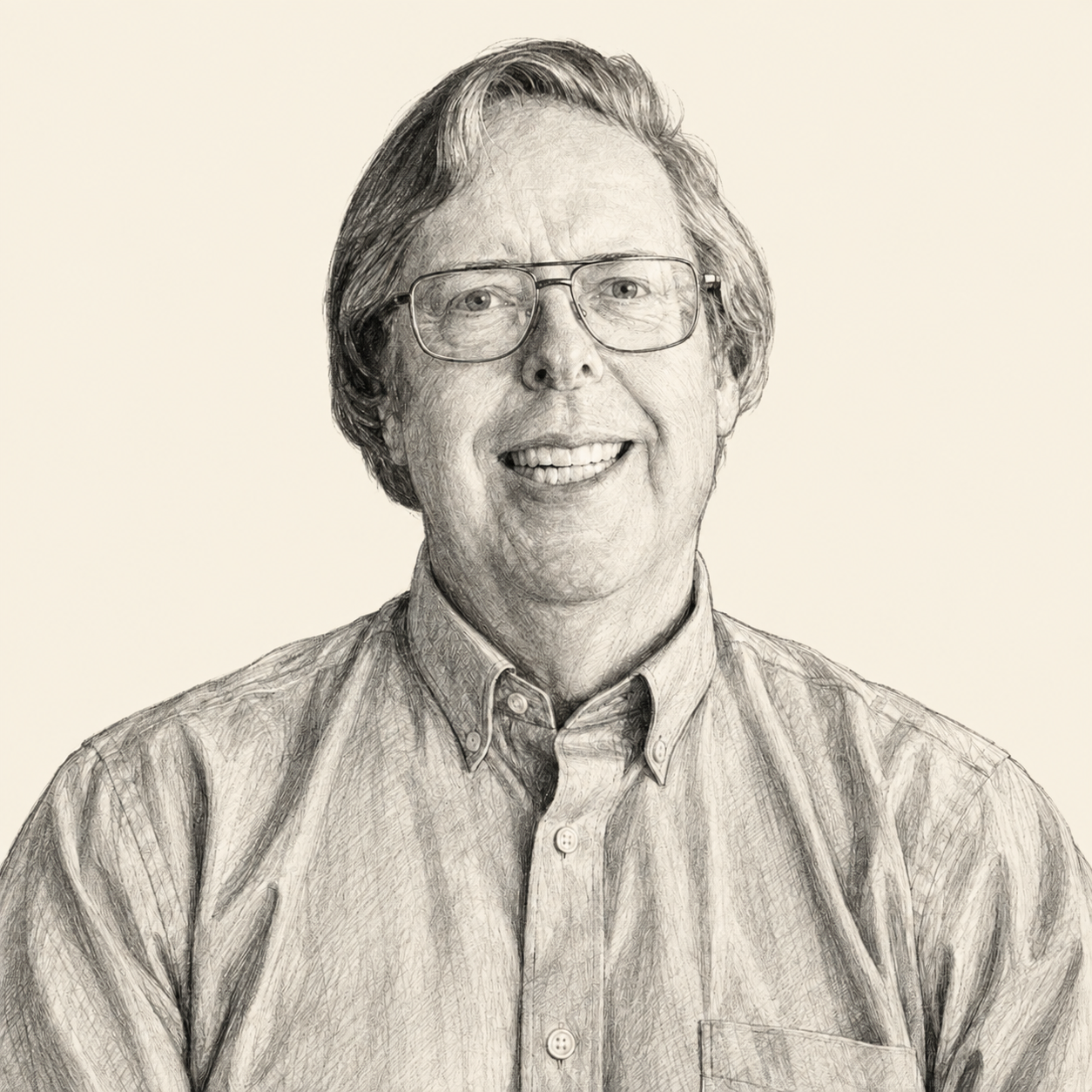Charcoal portrait of Robert Enright