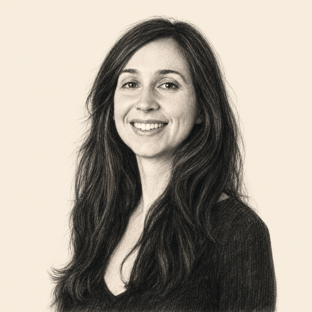 Charcoal portrait of Emily Lindsay