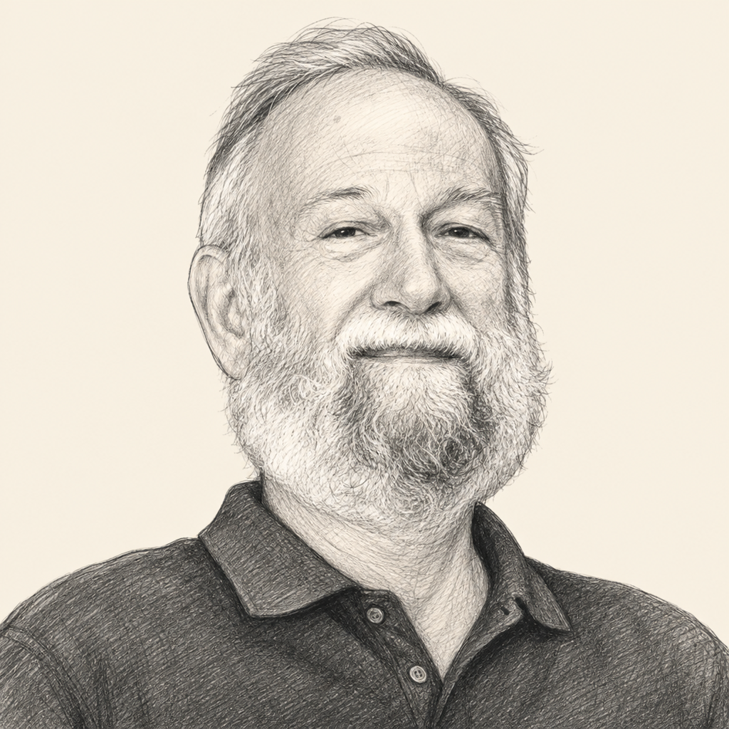 Charcoal portrait of Joseph Veroff