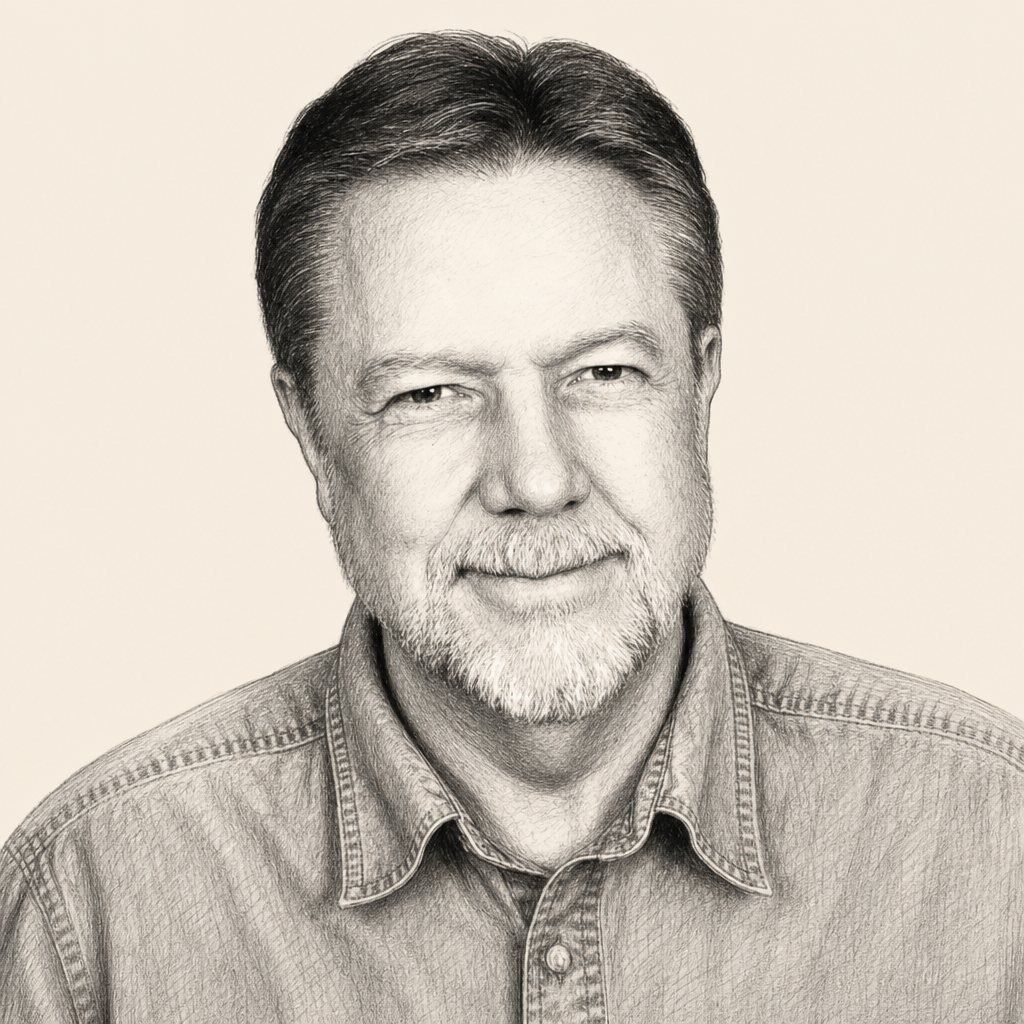 Charcoal portrait of Daniel Wegner