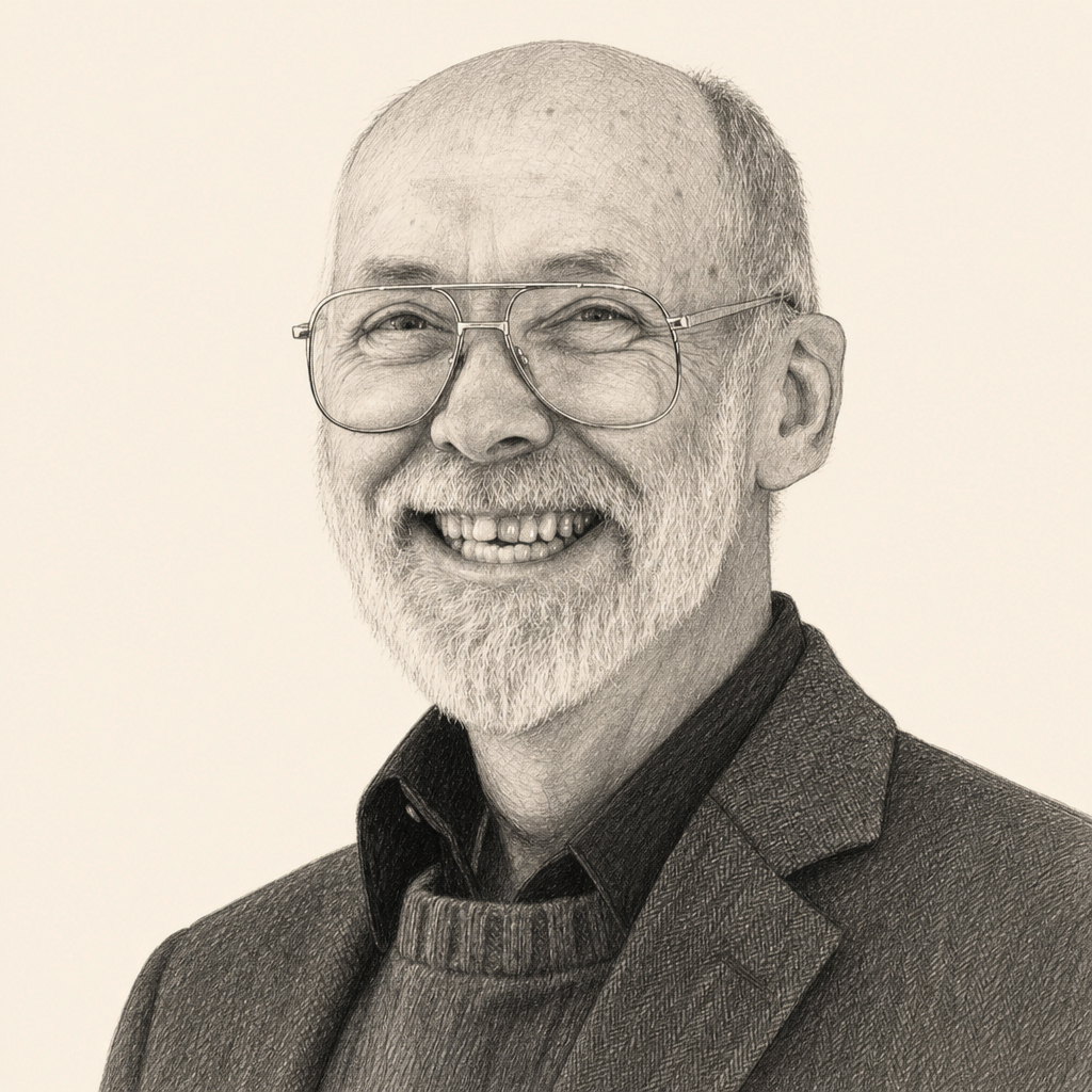 Charcoal portrait of Everett Worthington